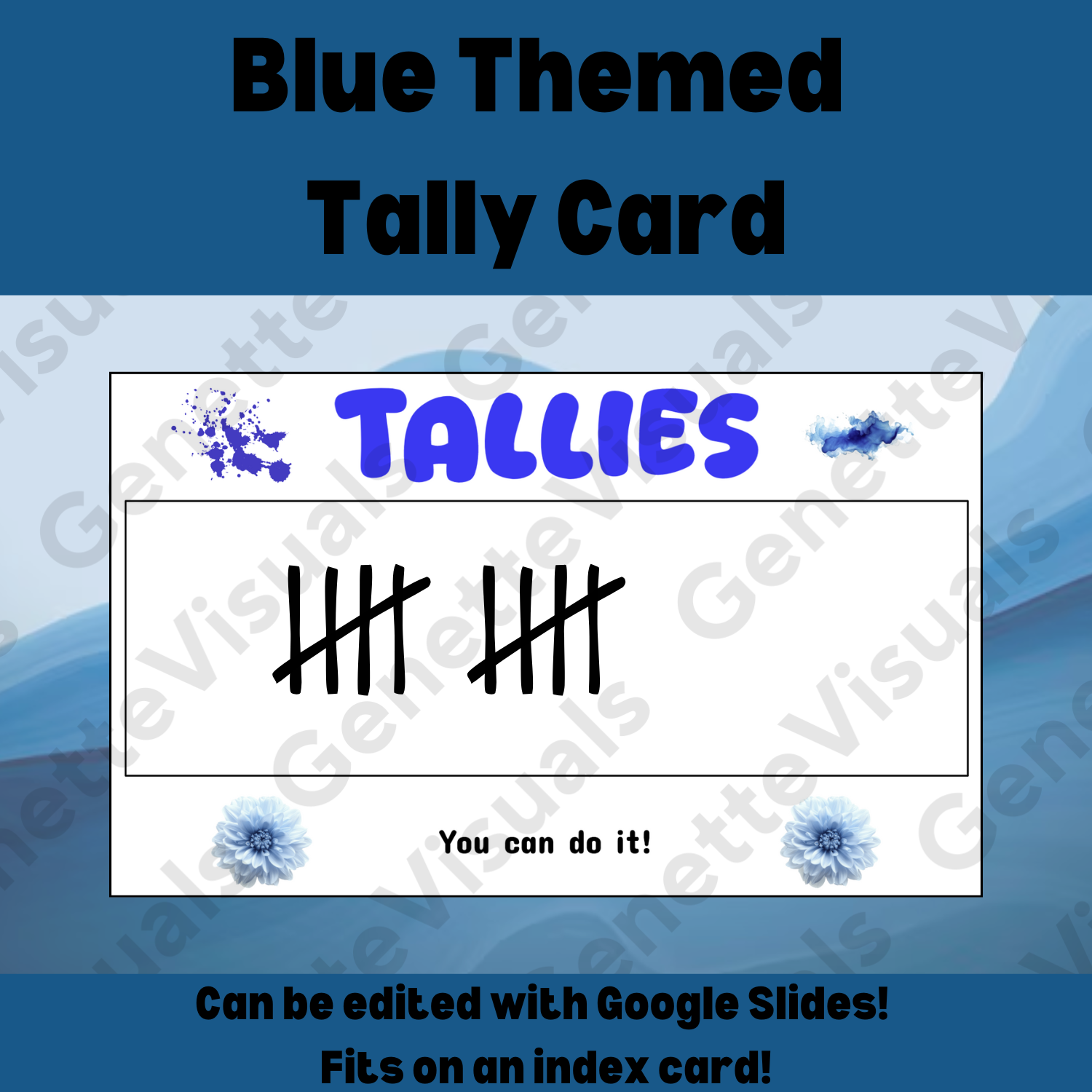 Blue Tally Card