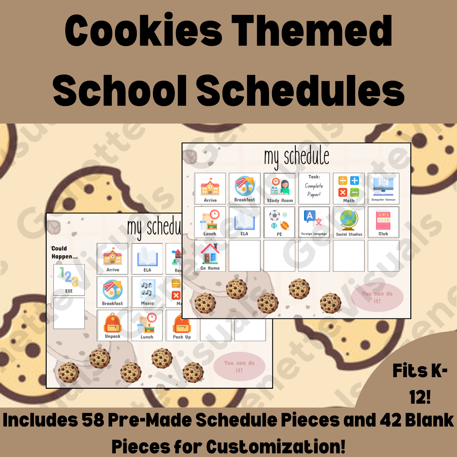 Cookies Visual School Schedule