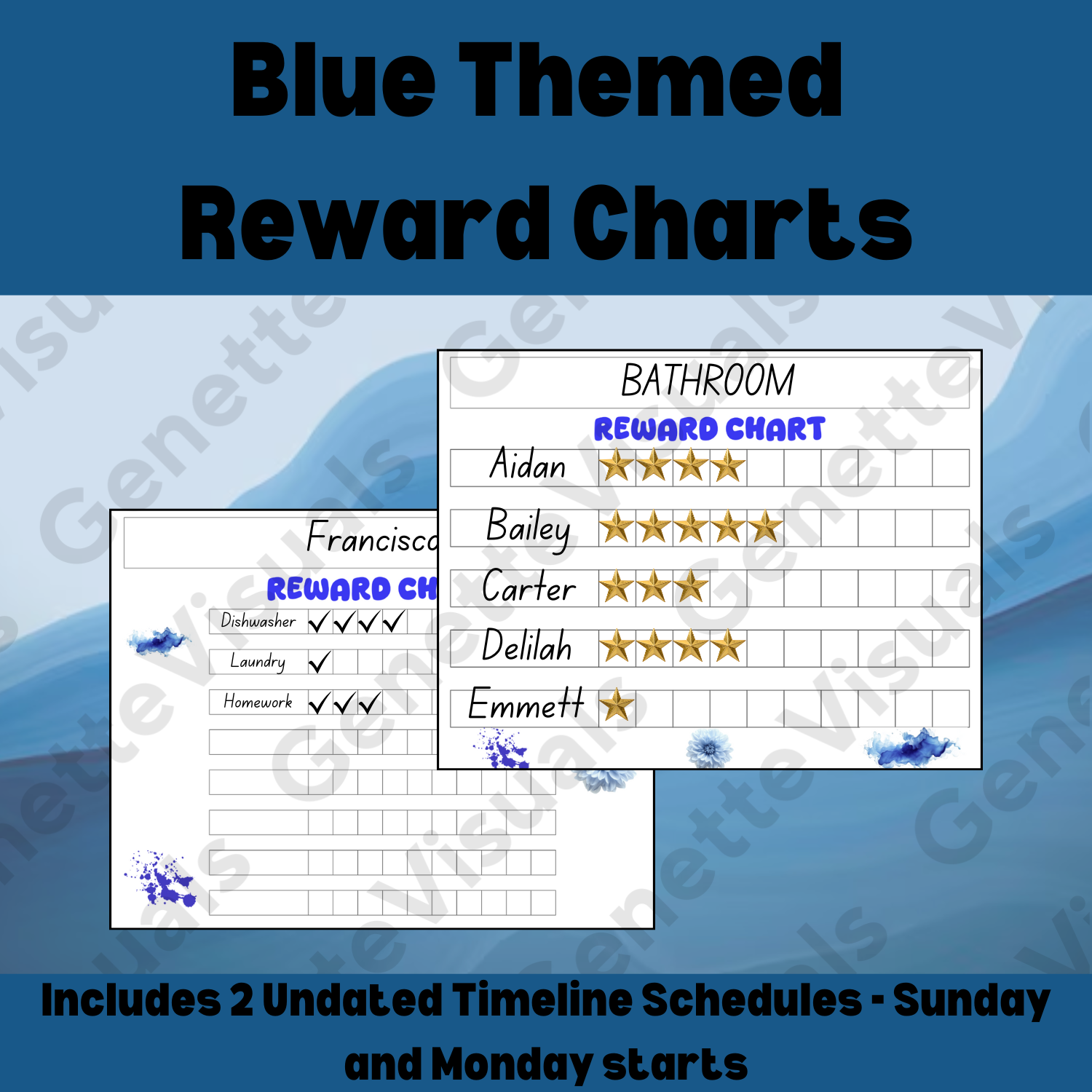 Blue Reward Charts