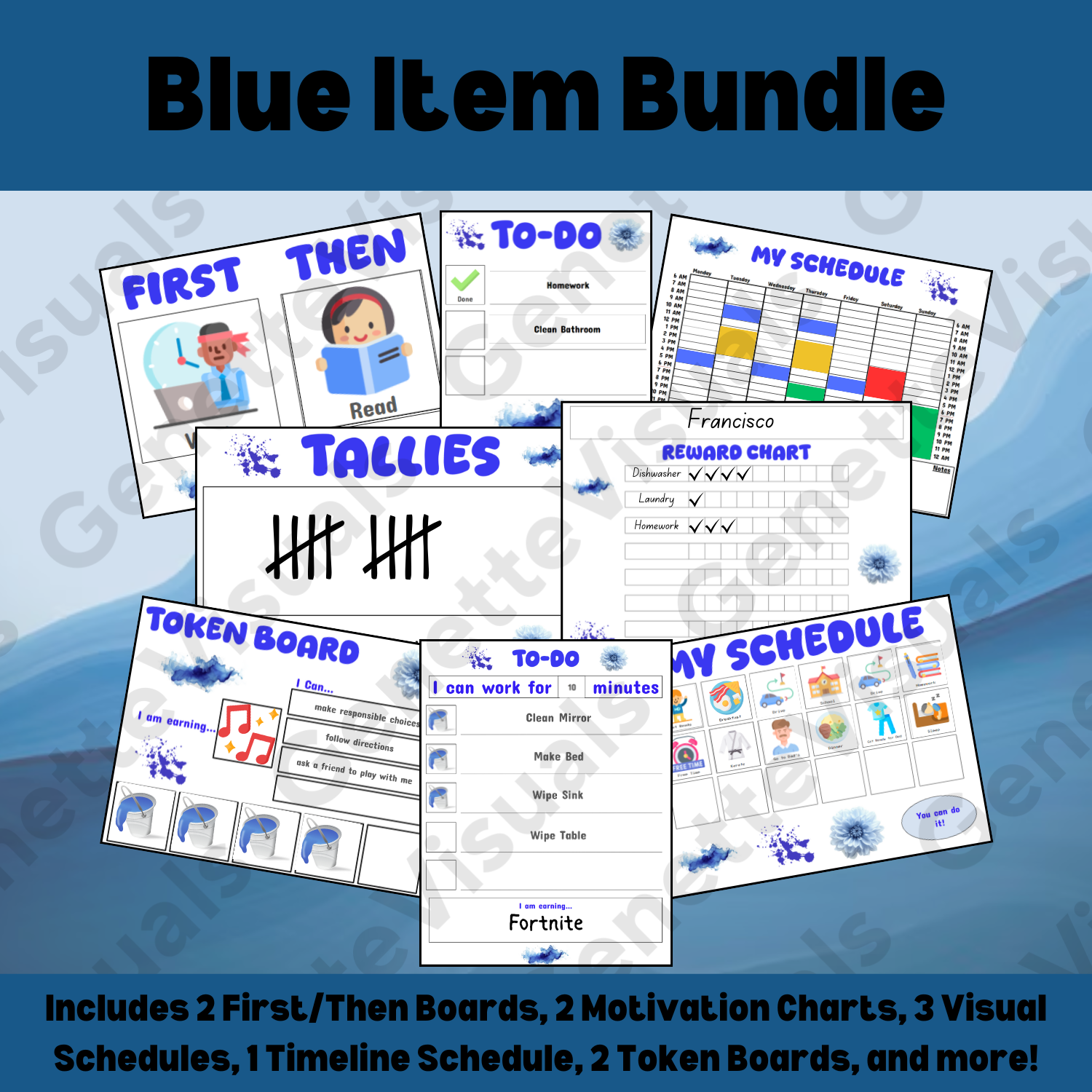 Blue Visual Support Bundle