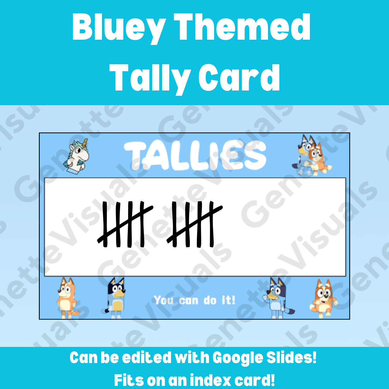 Bluey Tally Card