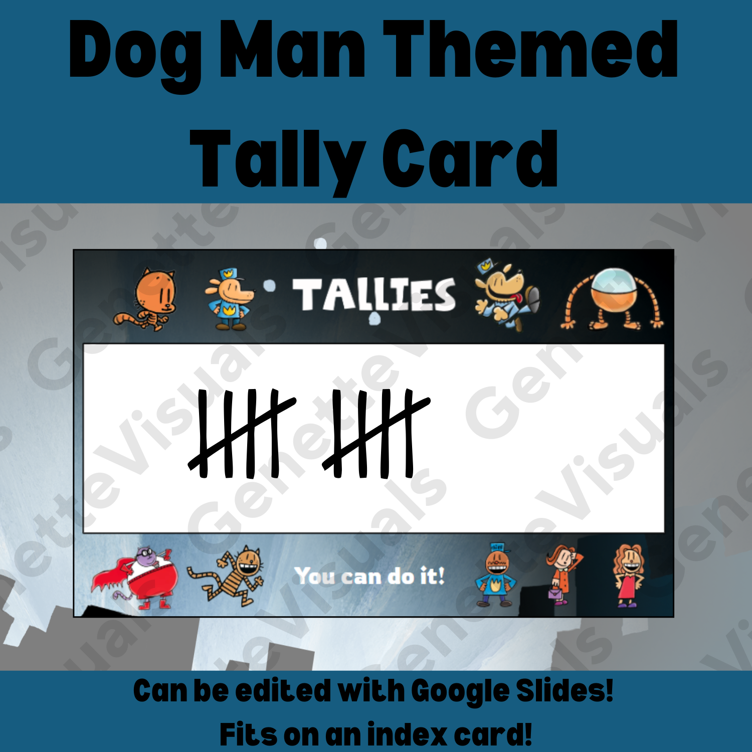 Dog Man Tally Card