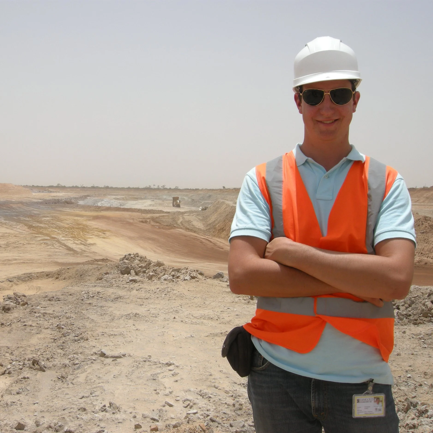 On site at a gold mining operation in West Africa