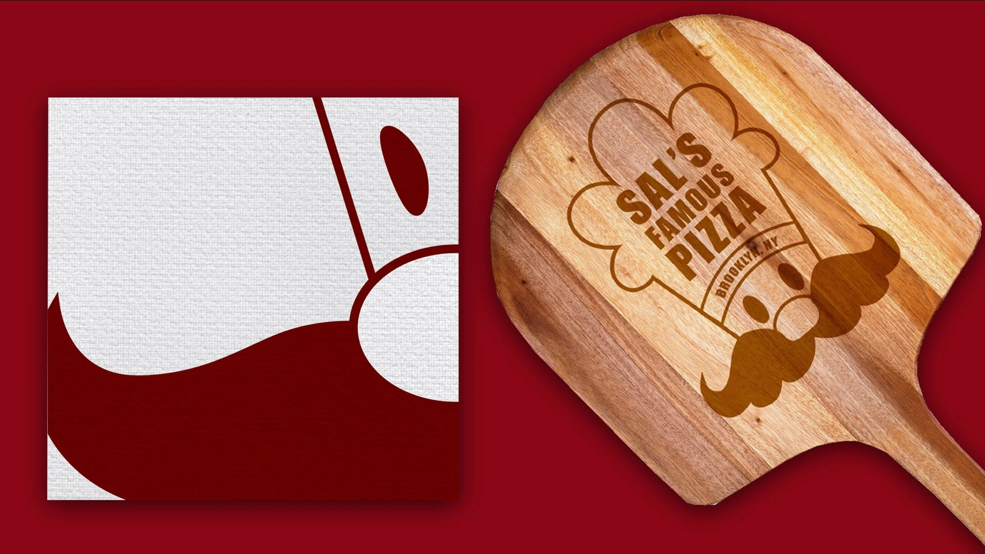 Sal's Famous Pizza Napkin and Pizza Board