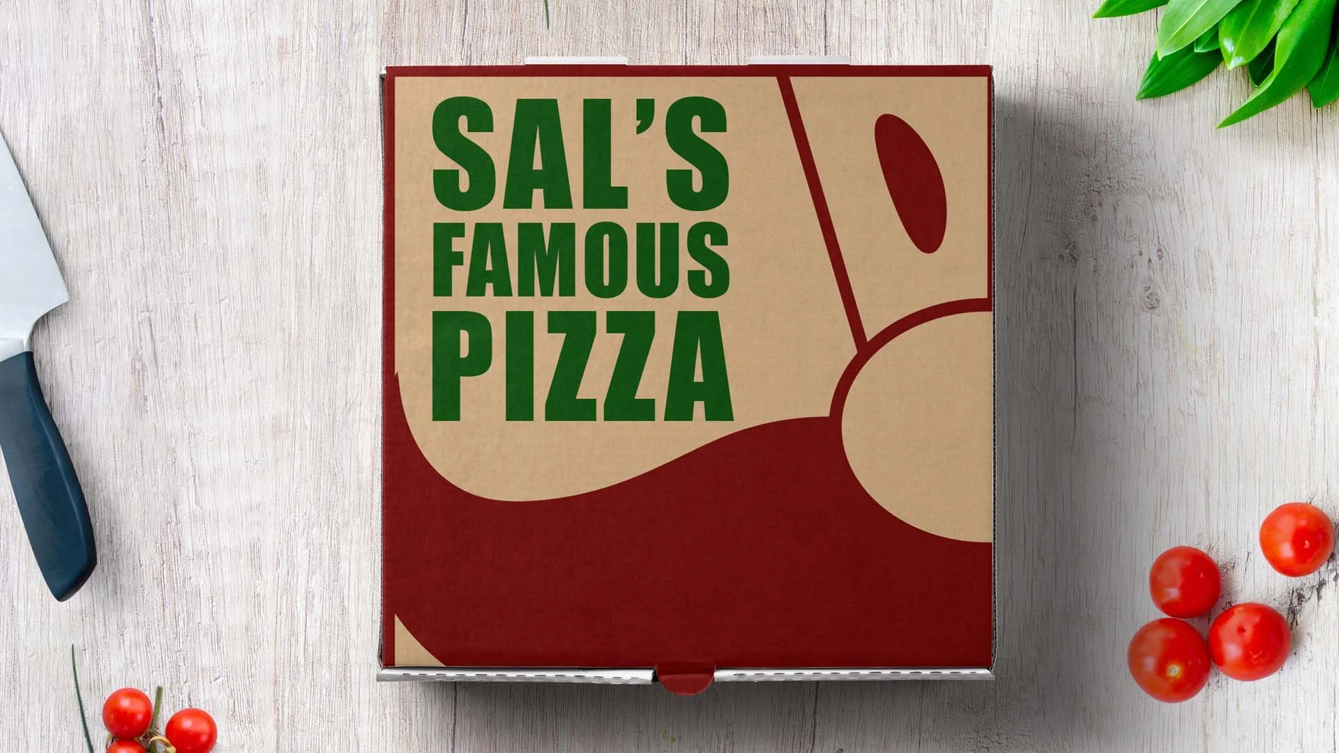 Sal's Famous Pizza, Pizza Box Design