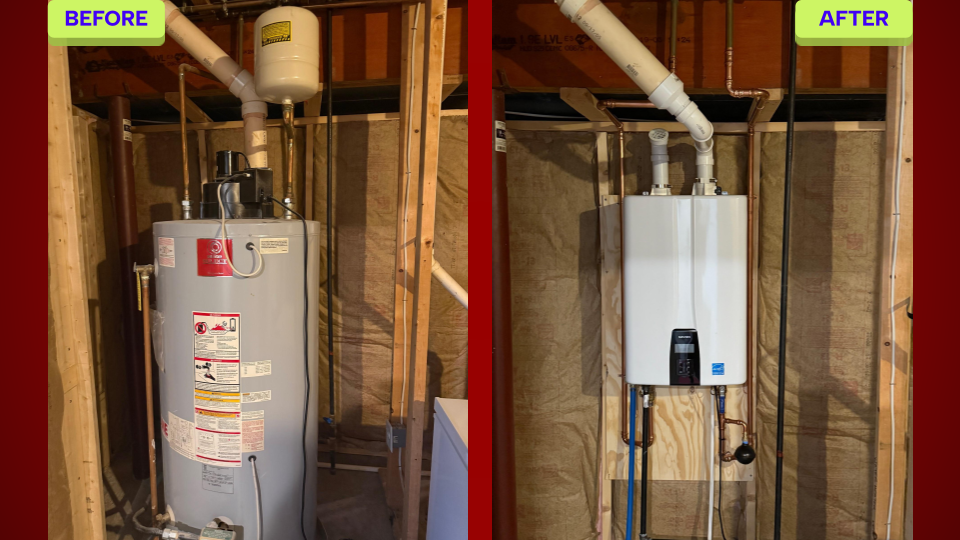 Before & After:  Water Heater