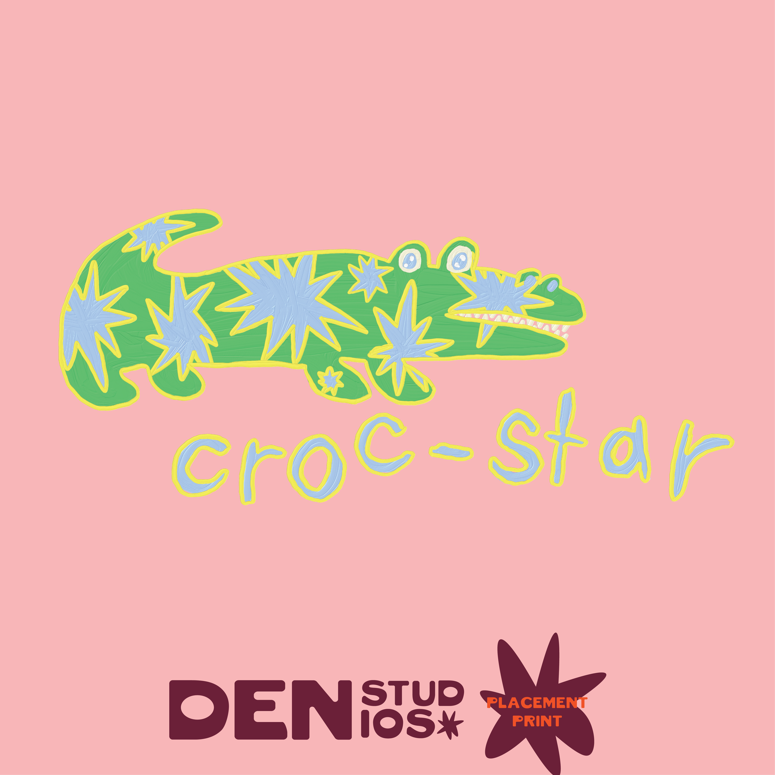CrocStar Essential Print License in tropics — Den Studios surface pattern design