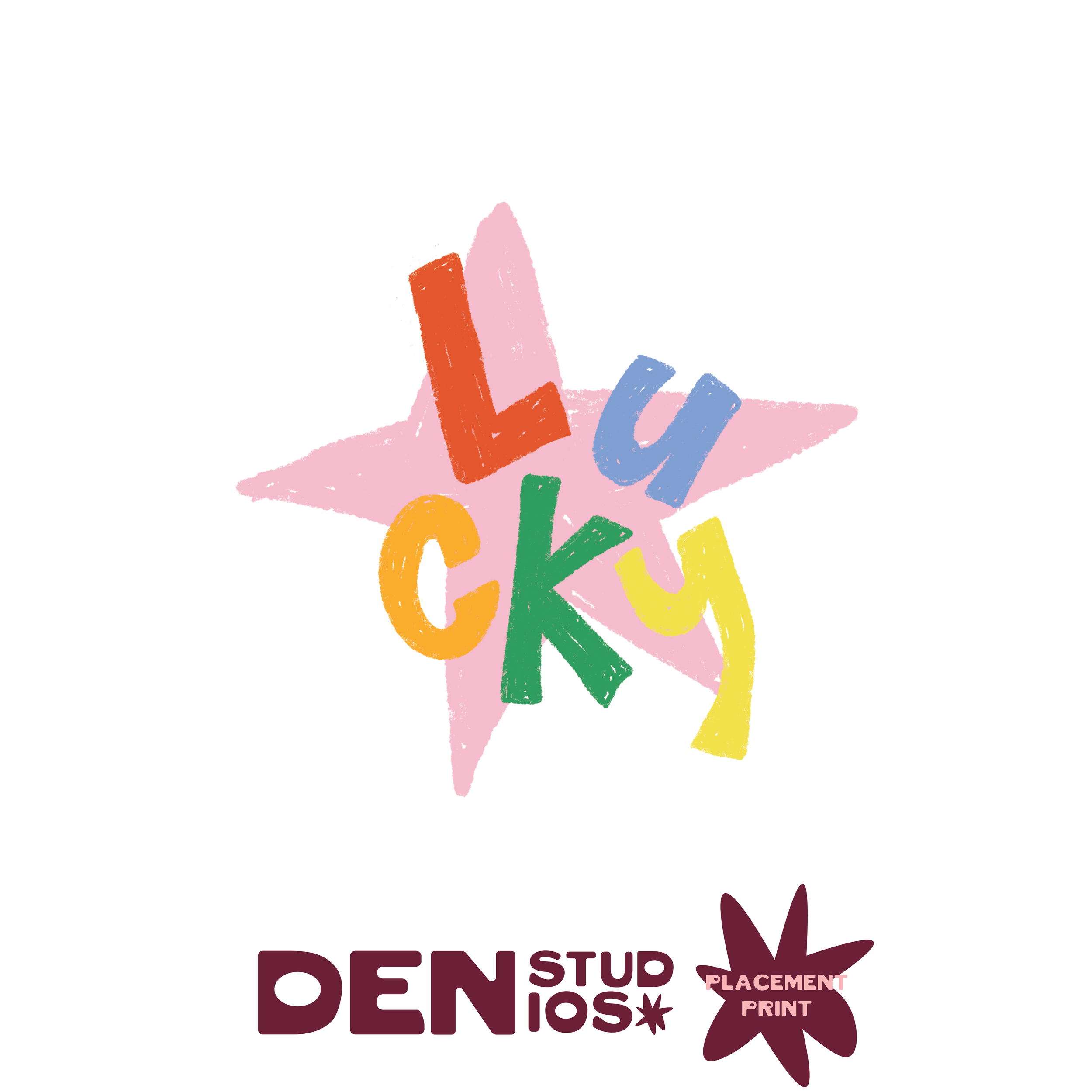 Lucky Star Ready Edit Print License in confetti — Den Studios surface pattern design