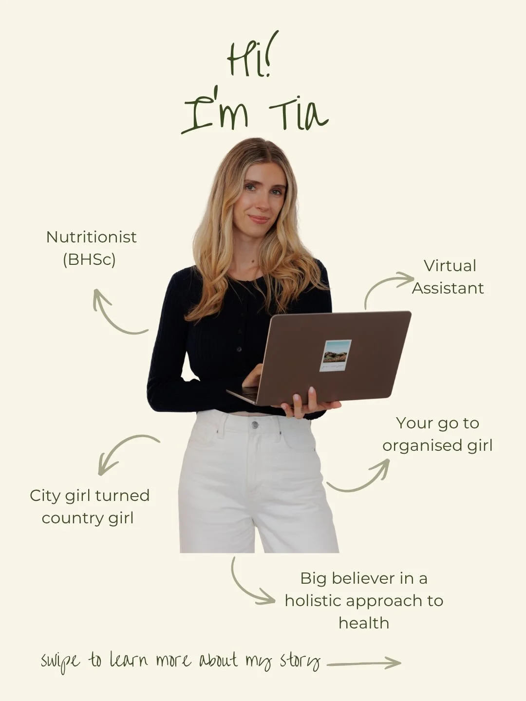 Hi, I&rsquo;m Tia 🤍

My journey into nutrition didn&rsquo;t start in a textbook &mdash; it started with my own health challenges growing up, which sparked a passion for understanding the body and taking a more holistic approach to health.
Over the l