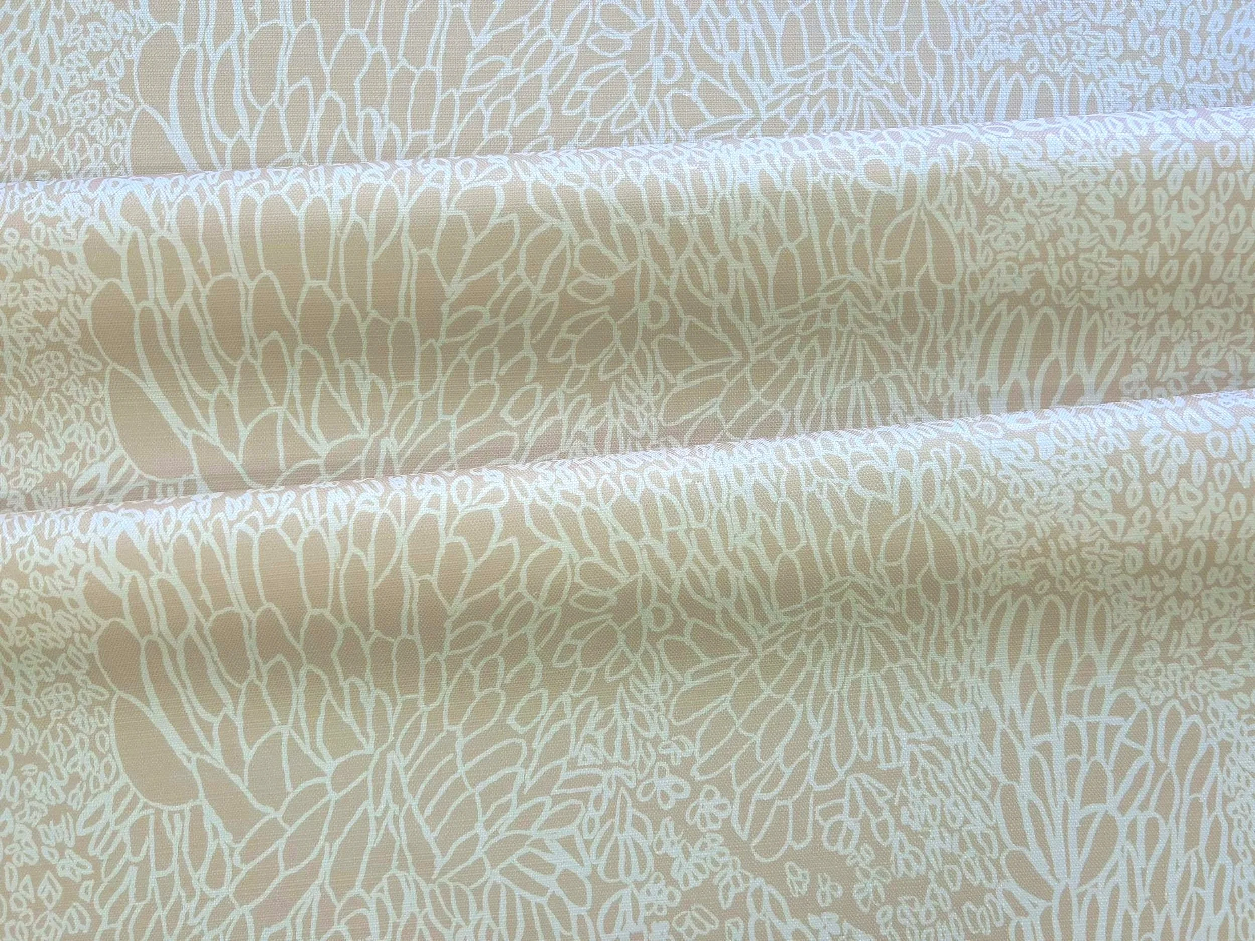 Willie Weston Mud Ripples 'Bush Onion' design for upholstery, featuring delicately patterned contemporary Aboriginal artwork by First Nations artist Elizabeth Kandabuma.