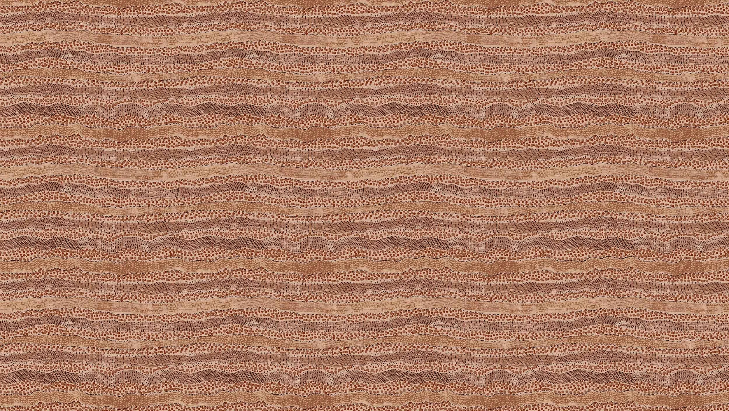 Willie Weston Durrmu (LB) ‘Geo' for upholstery, featuring delicately patterned contemporary Aboriginal artwork by First Nations artist Leanne Black from Peppimenarti, NT.