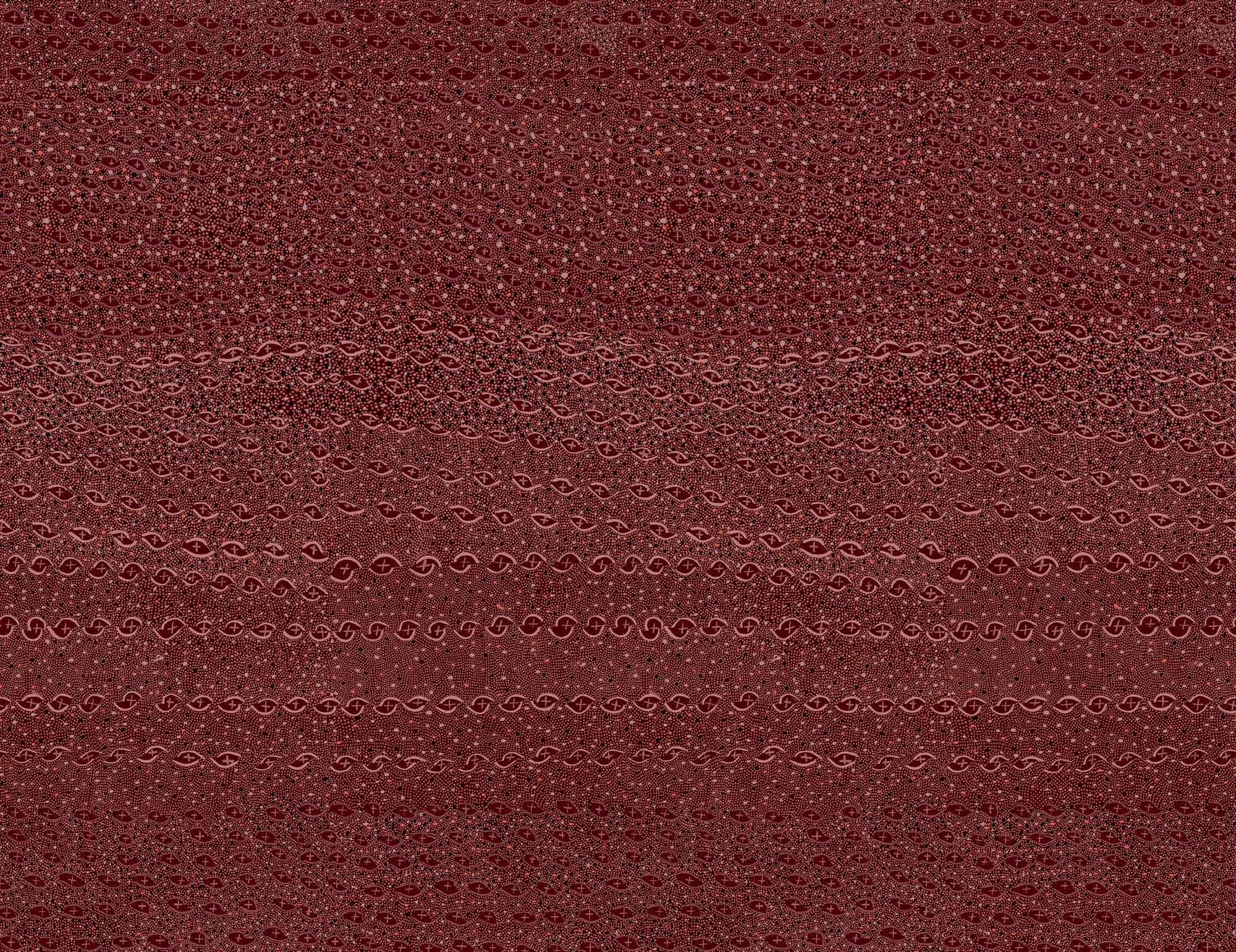 Willie Weston Durrmu (KK) ‘Berry' design for upholstery, featuring delicately patterned contemporary Aboriginal artwork by First Nations artist Kathleen Korda from Peppimenarti, NT