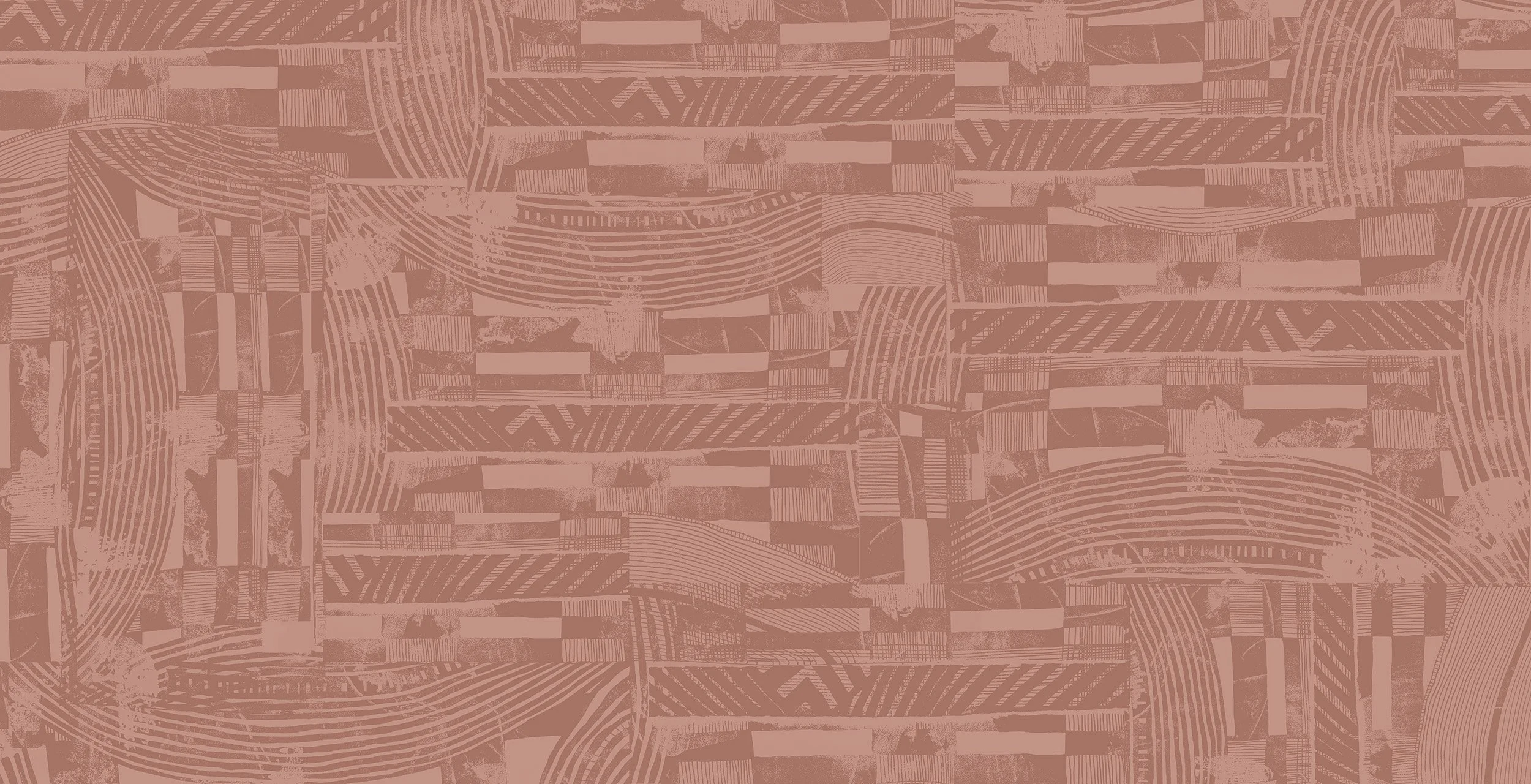 Willie Weston Oneness 'Plum’ design for upholstery, featuring sophisticated, layered artwork by First Nations artist Lisa Waup from Naarm (Melbourne).