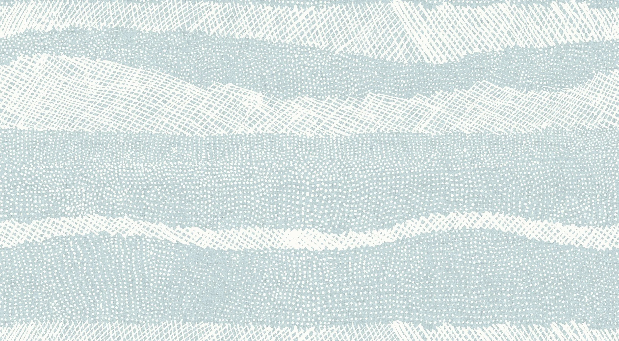 Willie Weston Jilamara 'Inlet' design for upholstery and wallpaper, featuring dotted and cross-hatched contemporary Aboriginal artwork by Tiwi First Nations artist Jean Baptiste Apuatimi.