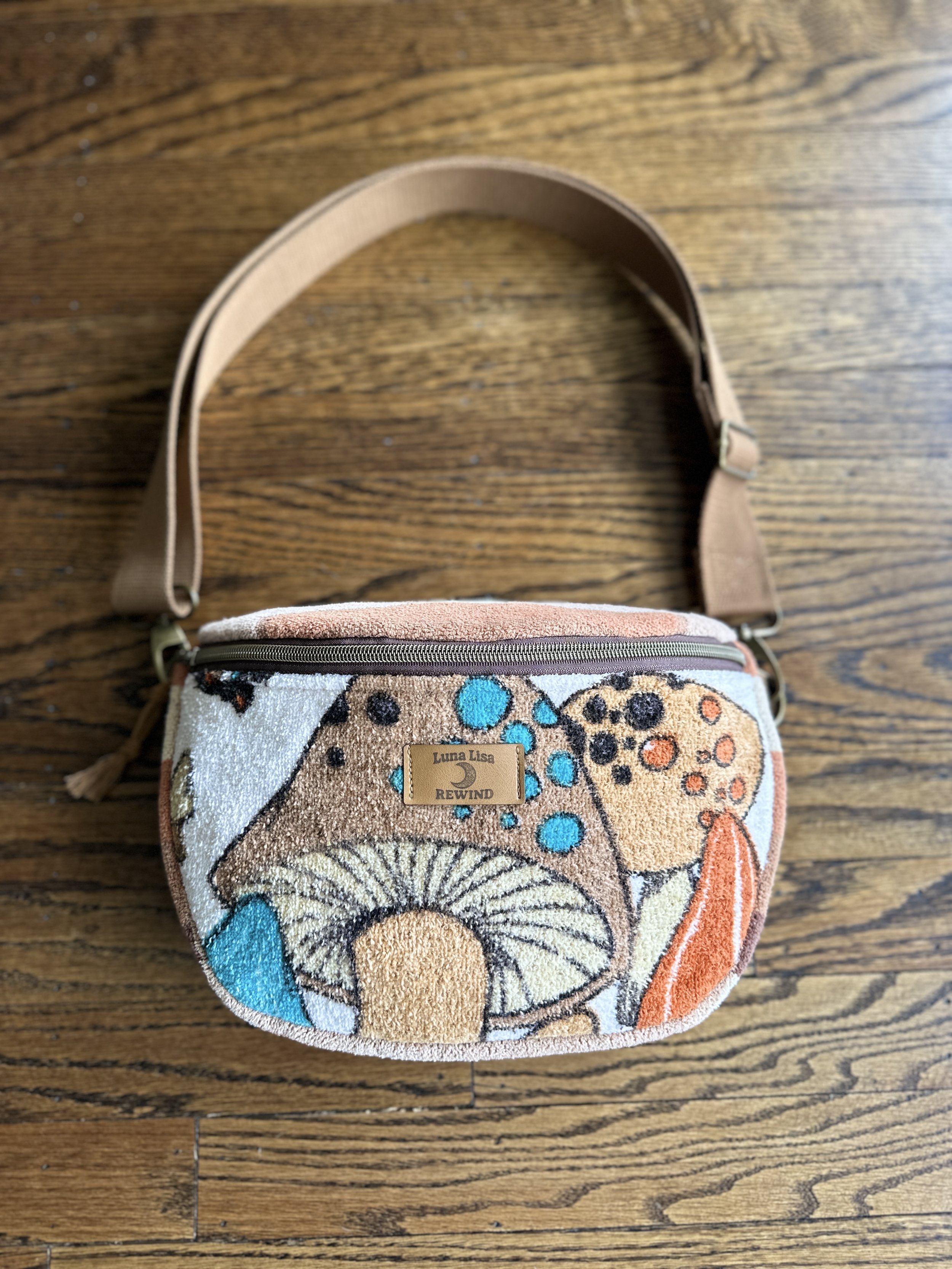 Crossbody Belt Bag - Mushroom - Funky Fungi