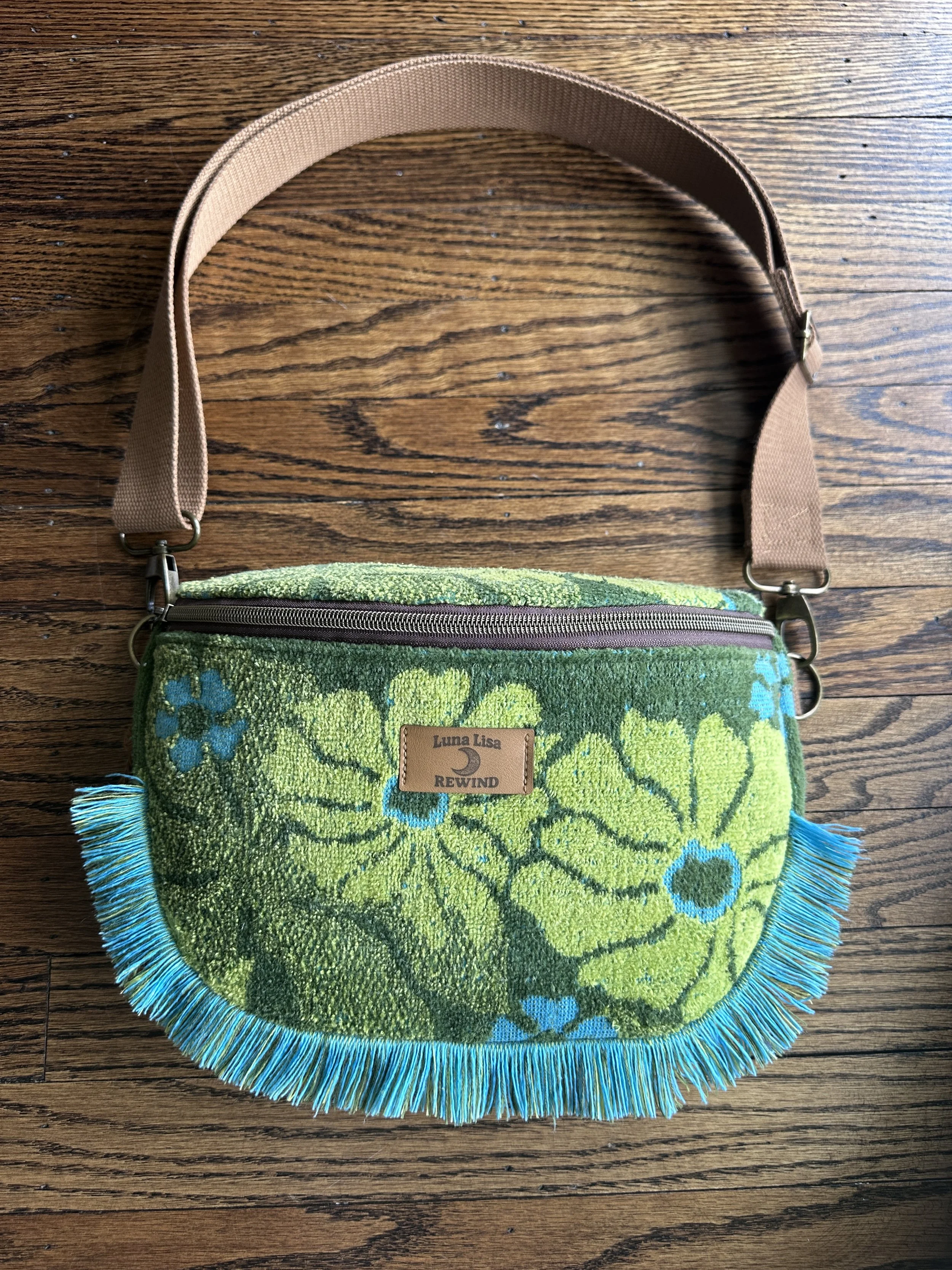Crossbody Belt Bag - Sea Glass Gardens