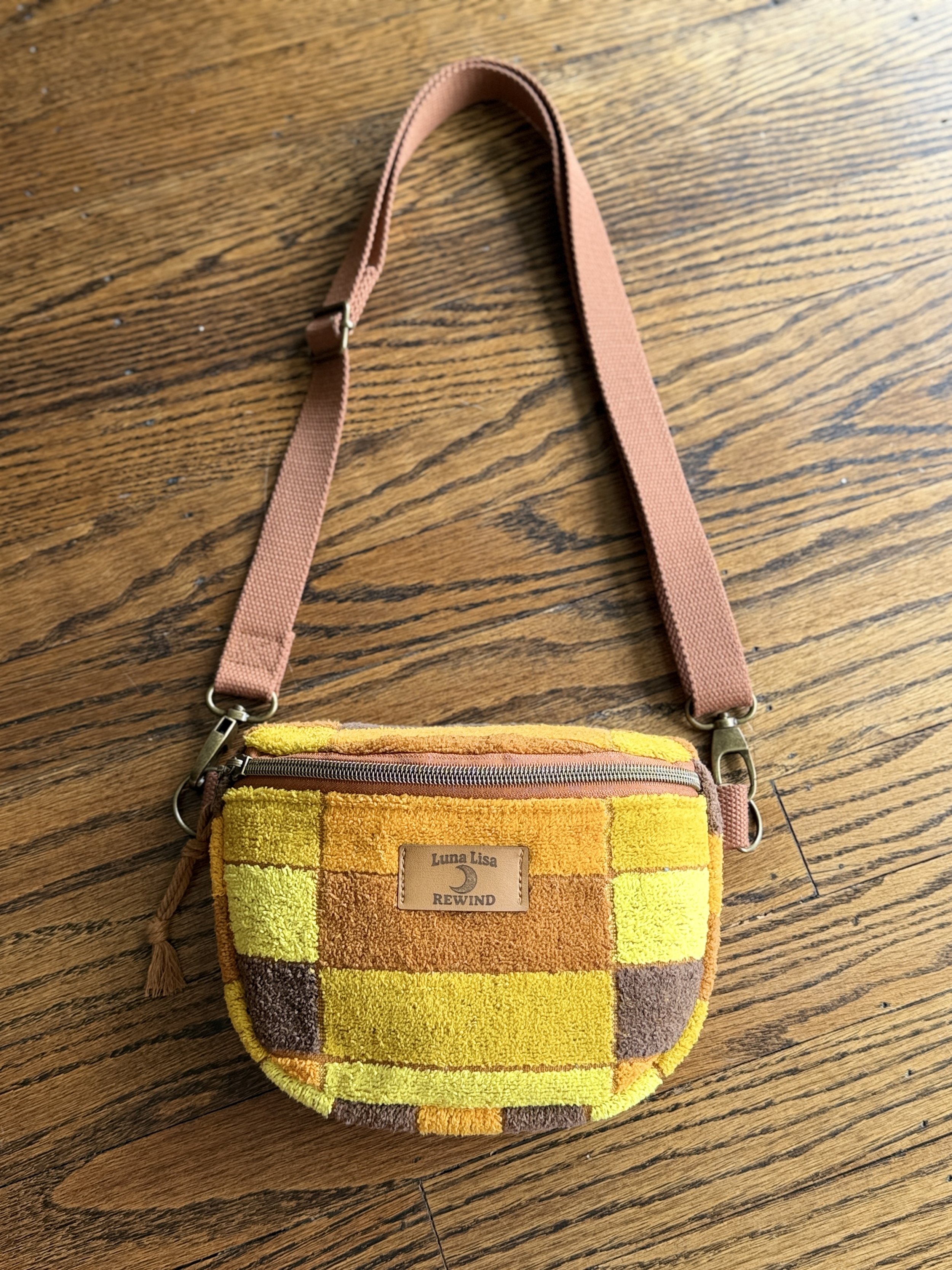 Crossbody Belt Bag Mini - Golden Record
