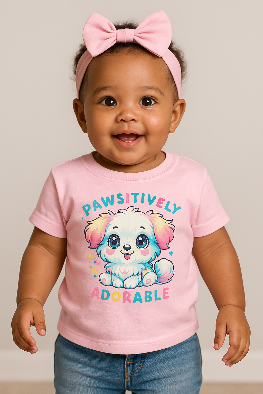 Pawsitively Adorable Toddler Tee — $19.99

Bring extra joy to their wardrobe with this Pawsitively Adorable graphic tee — a playful and charming style made for little ones who love cute and happy vibes!

This soft pastel pink toddler tee features a d