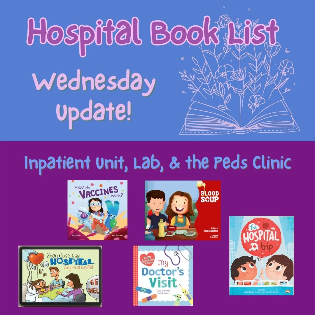 Additional books for the Inpatient Unit, Lab, and Peds Clinic