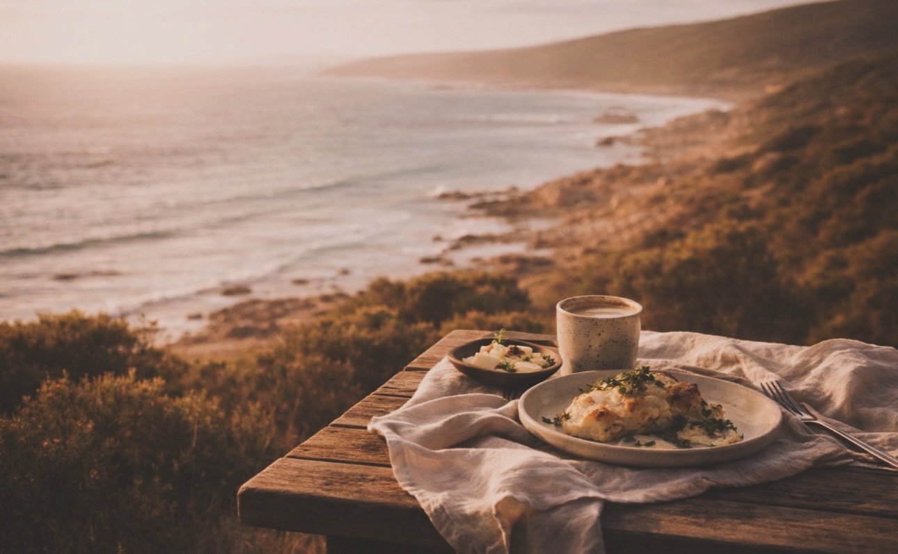 Just good light, something warm to eat, and enough time to actually notice where you are.