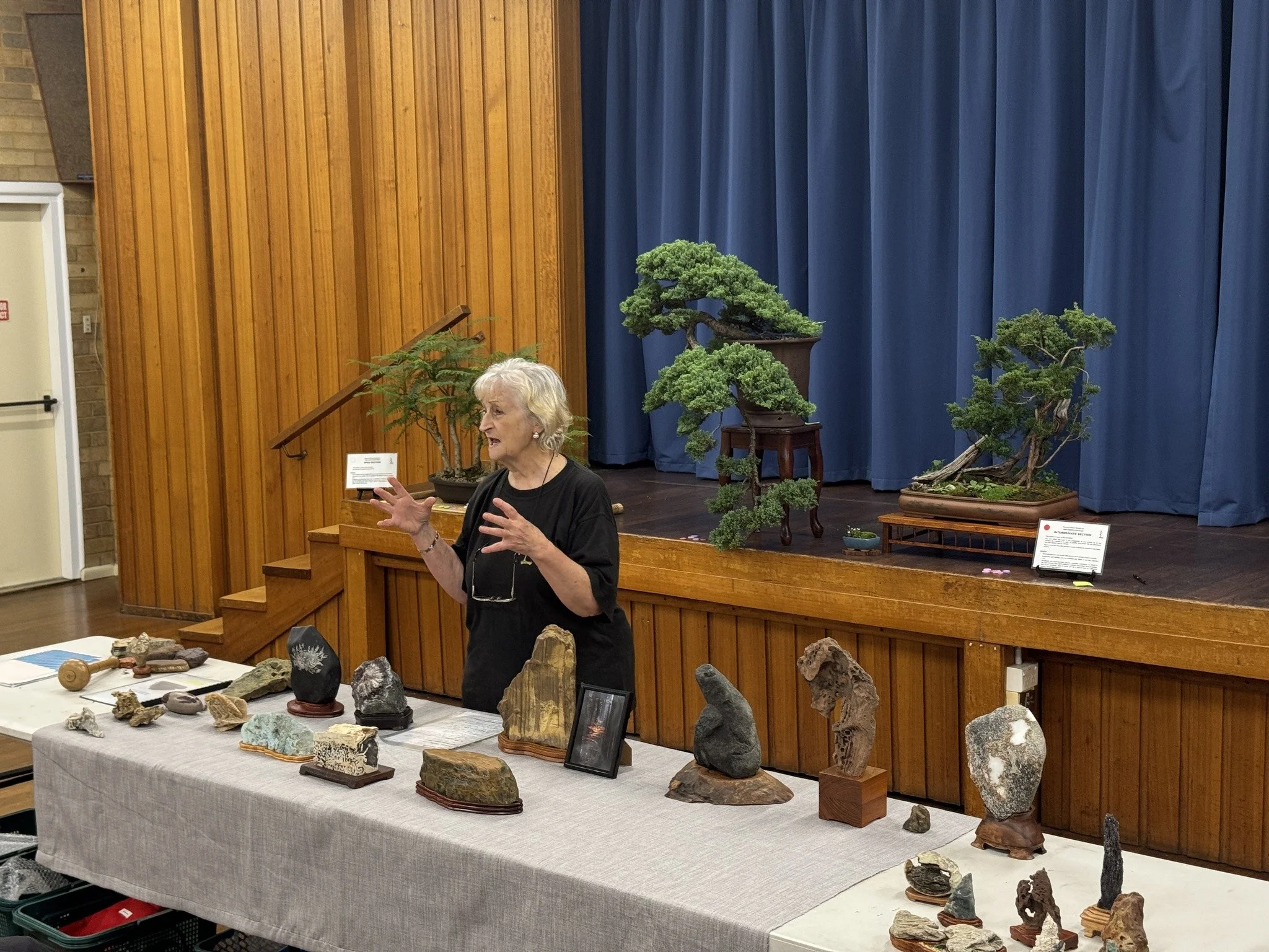 Image of Brenda talking about the president, Brenda Parker.