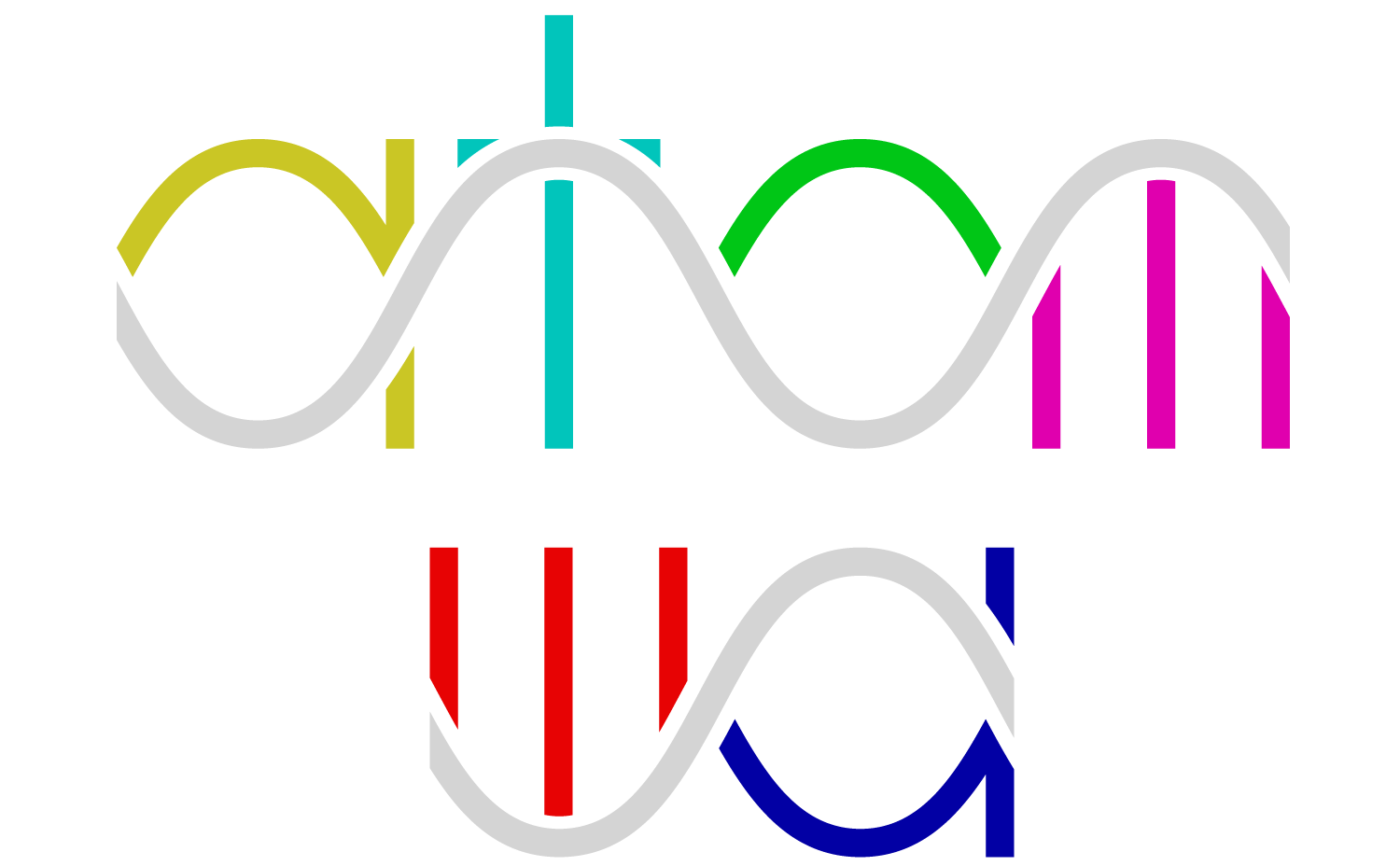 Colorful illustration of two DNA double helix strands with various colored segments, representing genetic sequences.