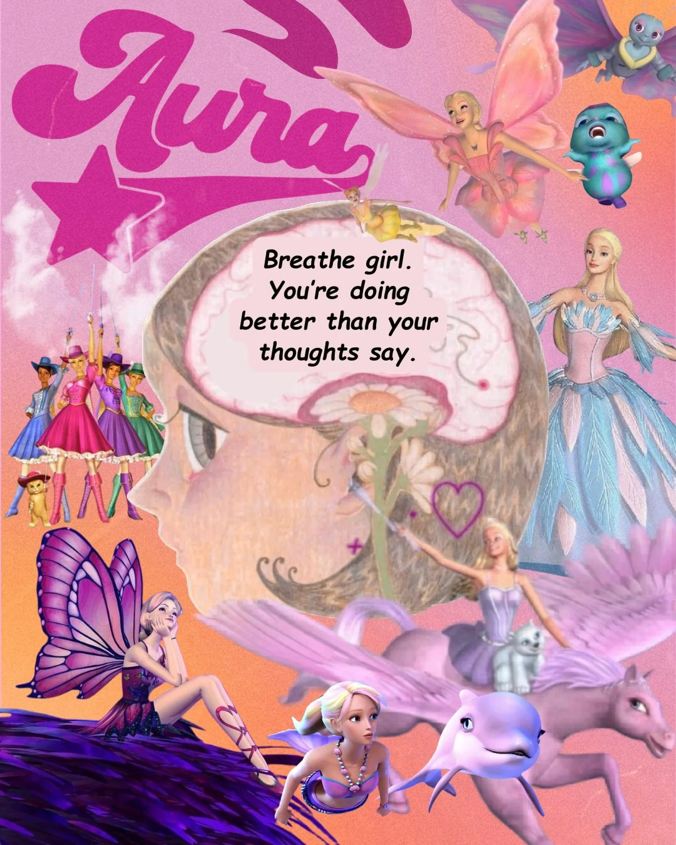 your reminder today to take things slow and give yourself time to breathe 🩷🧚🏻&zwj;♀️

graphic by @shiloalamilloo 

#auramagaziine #zine #affirmations #barbiemovies #womenempowerment