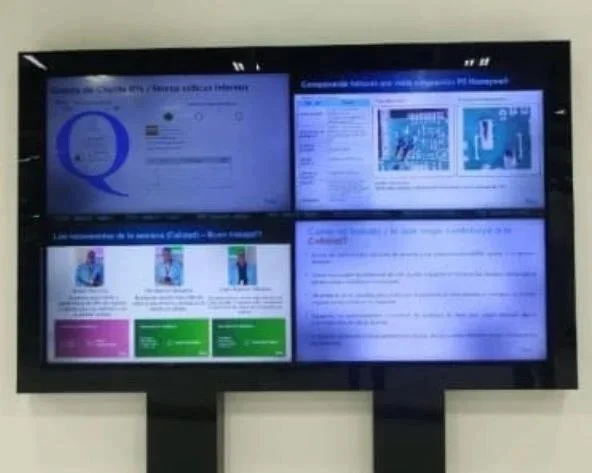 Personalización e instalación de tableros en piso.