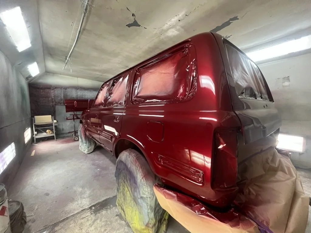 Automotive spray painting