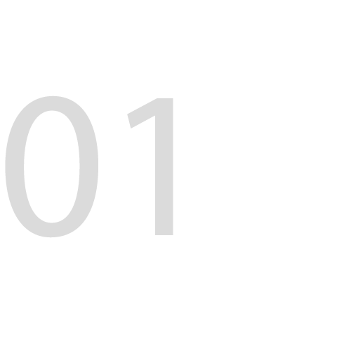 Number 01 in large gray font on a black background.