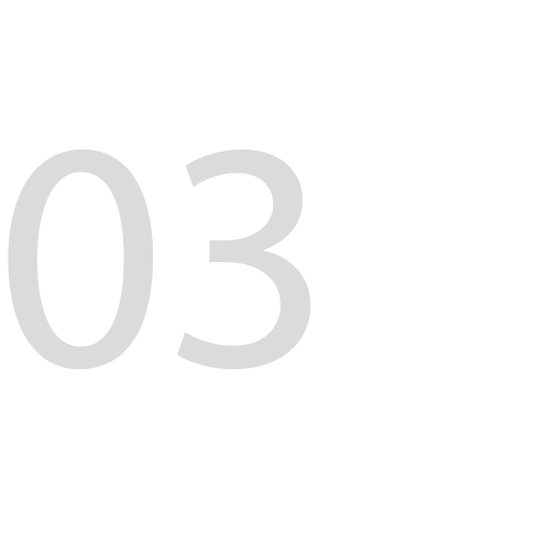Black background with a large gray number '03' in the center.