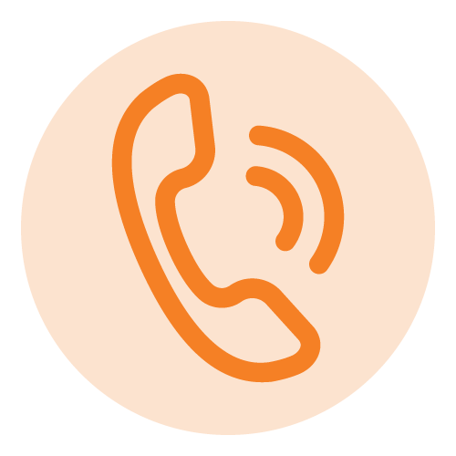 Large orange circle on a black background.