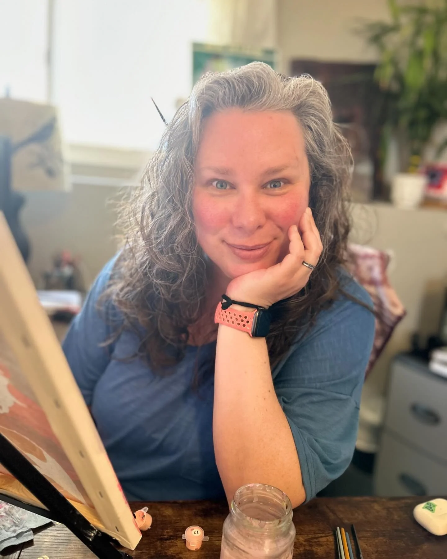 Sunday morning paint by numbers!  As an artist I often hesitate with this kind of guided art work, but lately I&rsquo;m find it incredibly restful!  I don&rsquo;t have to decide what to paint or what colours to use.  It&rsquo;s mindful and pleasant a