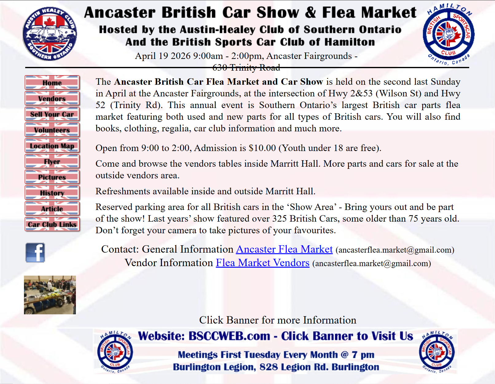 Ancaster British Car Flea Market and Car Show