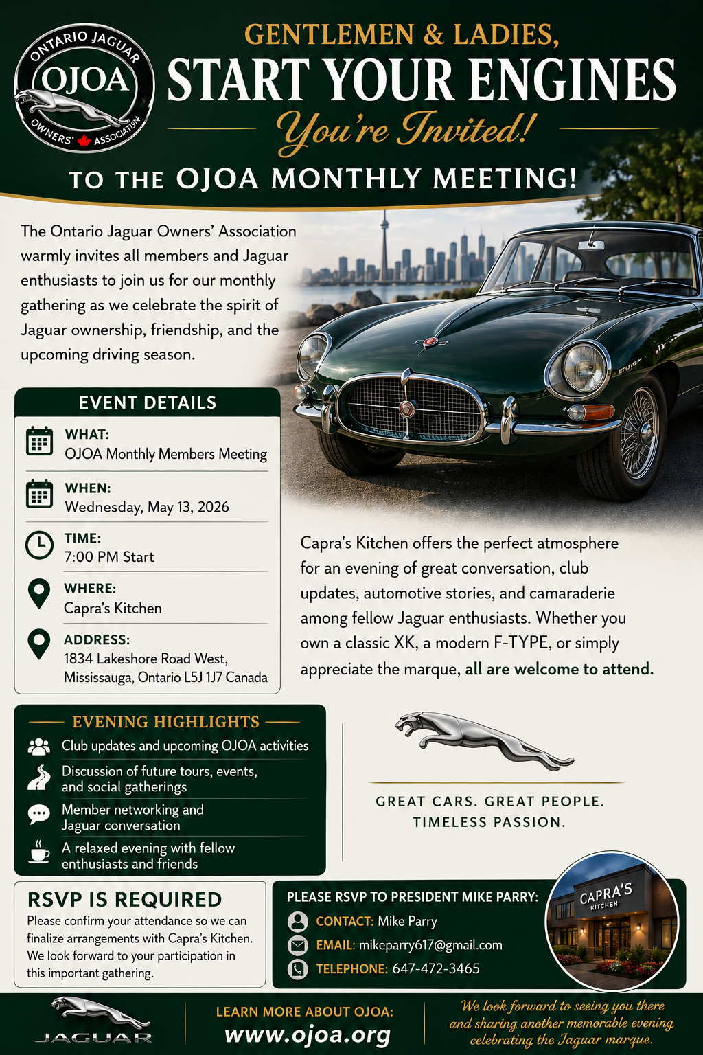 OJOA Monthly Members Meeting – Wednesday, May 13, 2026