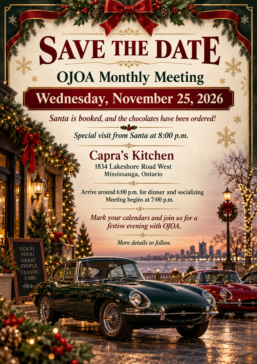 OJOA November Monthly Meeting &amp; Special Visit from Santa