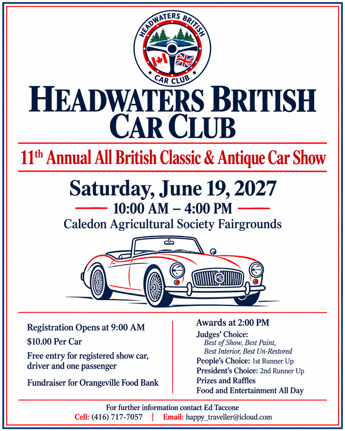 11TH Annual HBCC All British Classic &amp; Antique Car Show (Non-OJOA Event)