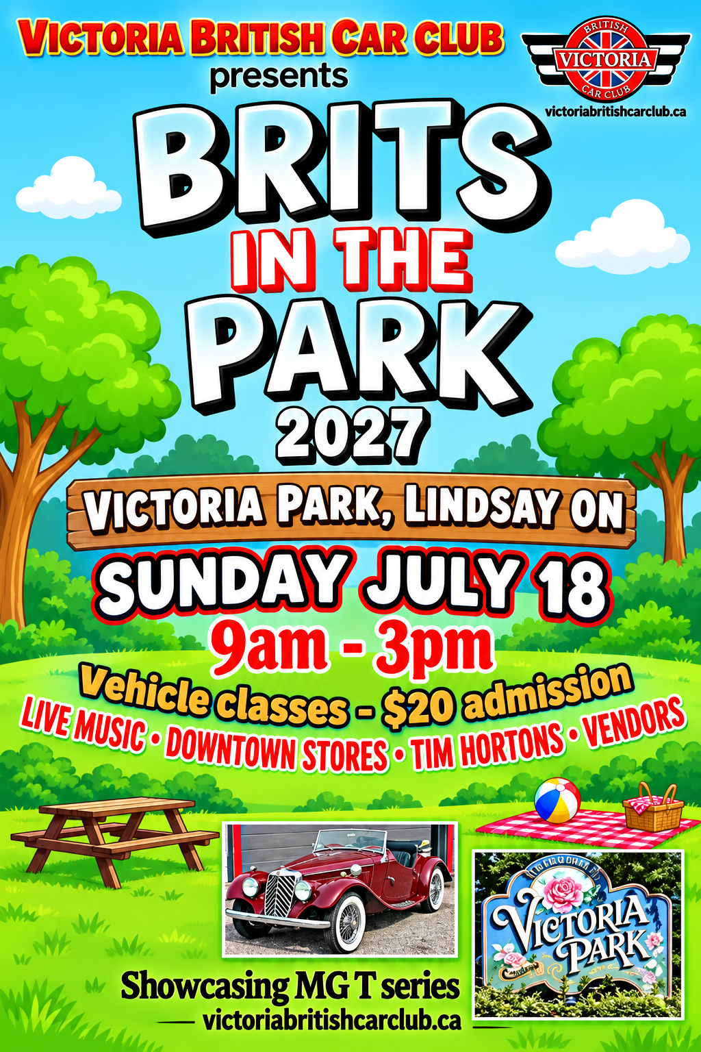 Brits in the Park 2027 - British Classic Car Show (Non-OJOA Event)