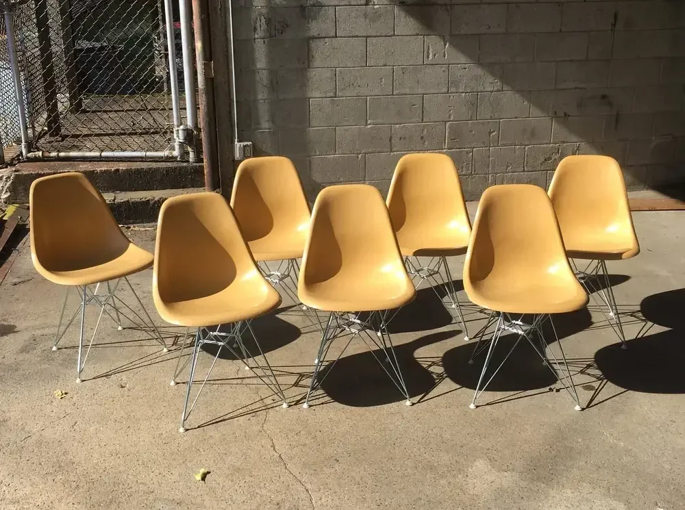 Eames fiberglass shell chairs