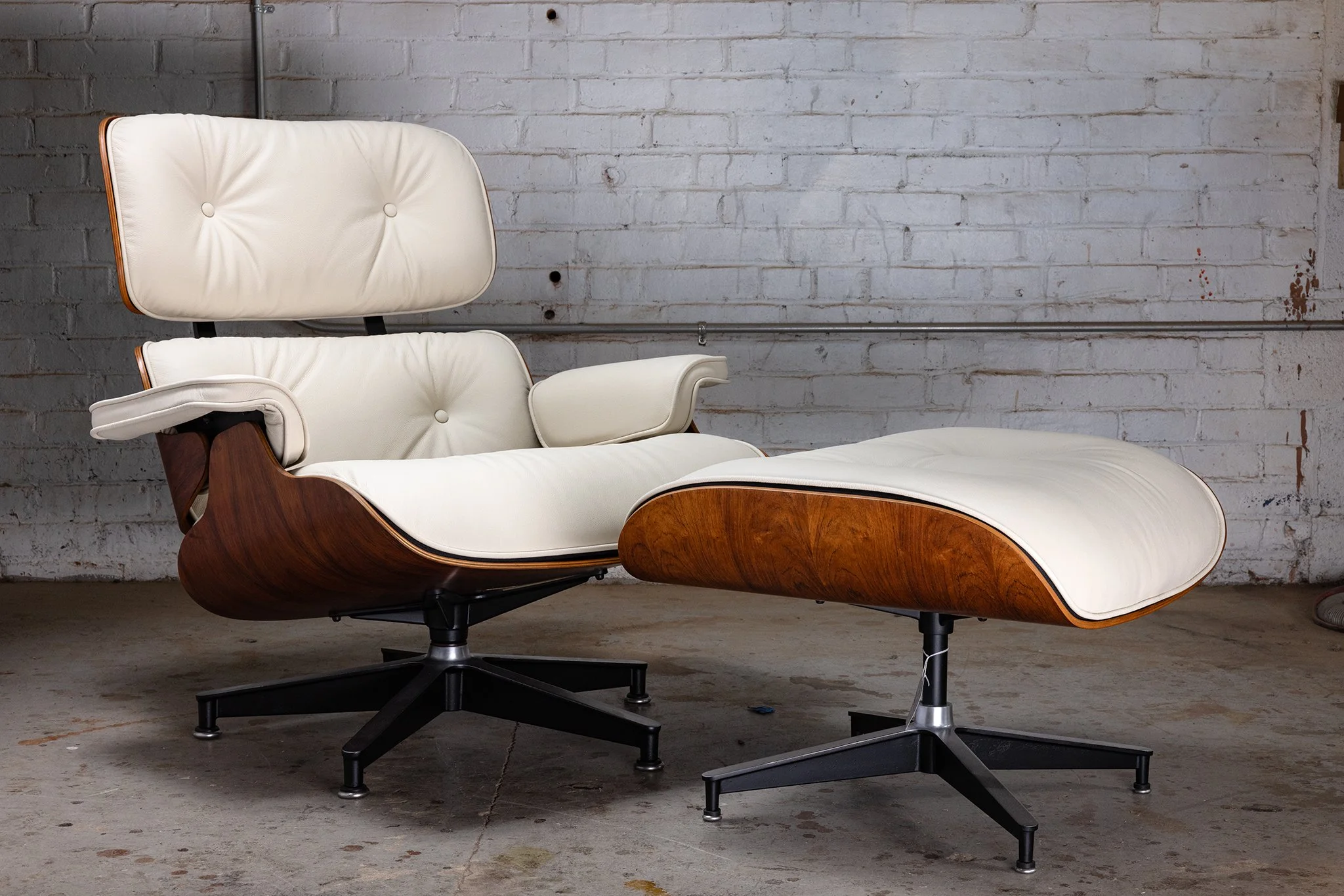 White Eames Lounge Chair Restoration