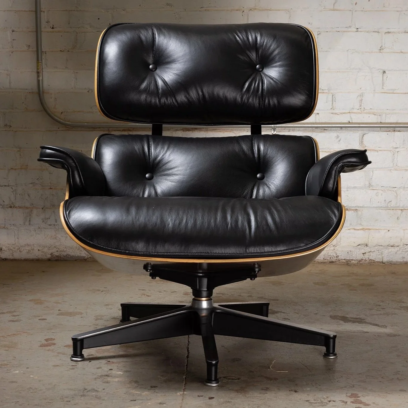 Black Eames Lounge Chair Restoration