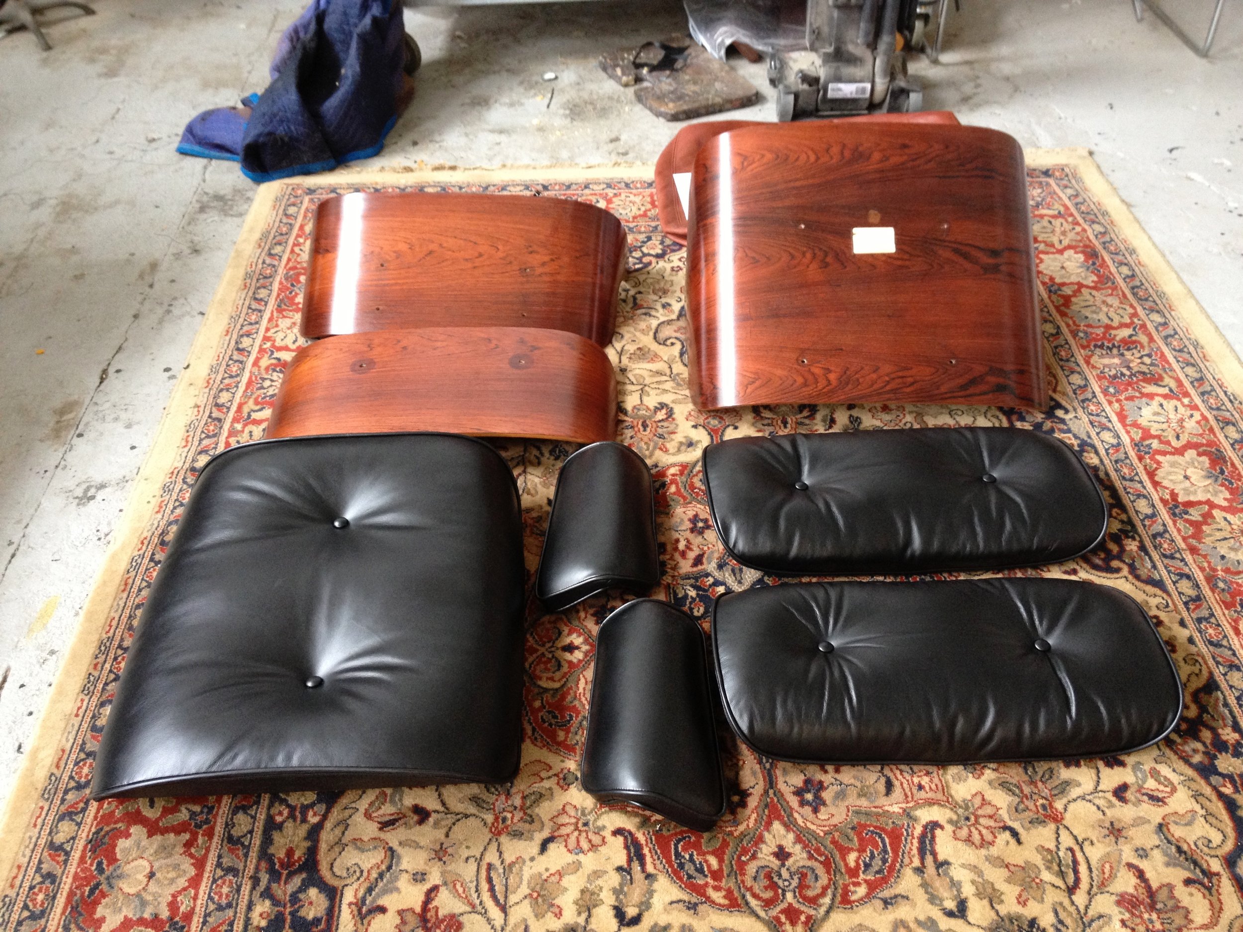 Black Eames Lounge Chair Repair & Restoration