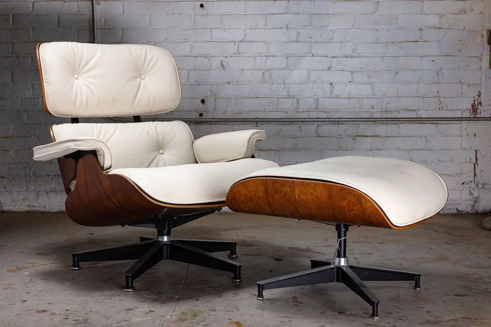 White Eames Lounge Chair Restoration