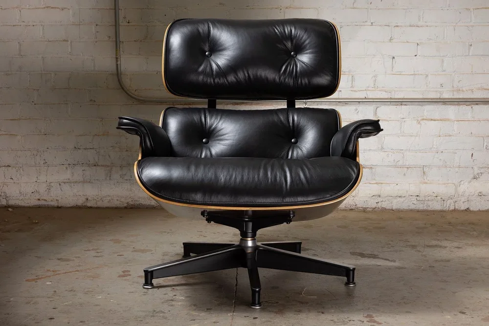 Black Eames Lounge Chair Restoration