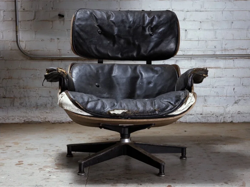 Black Eames Lounge Chair Repair & Restoration
