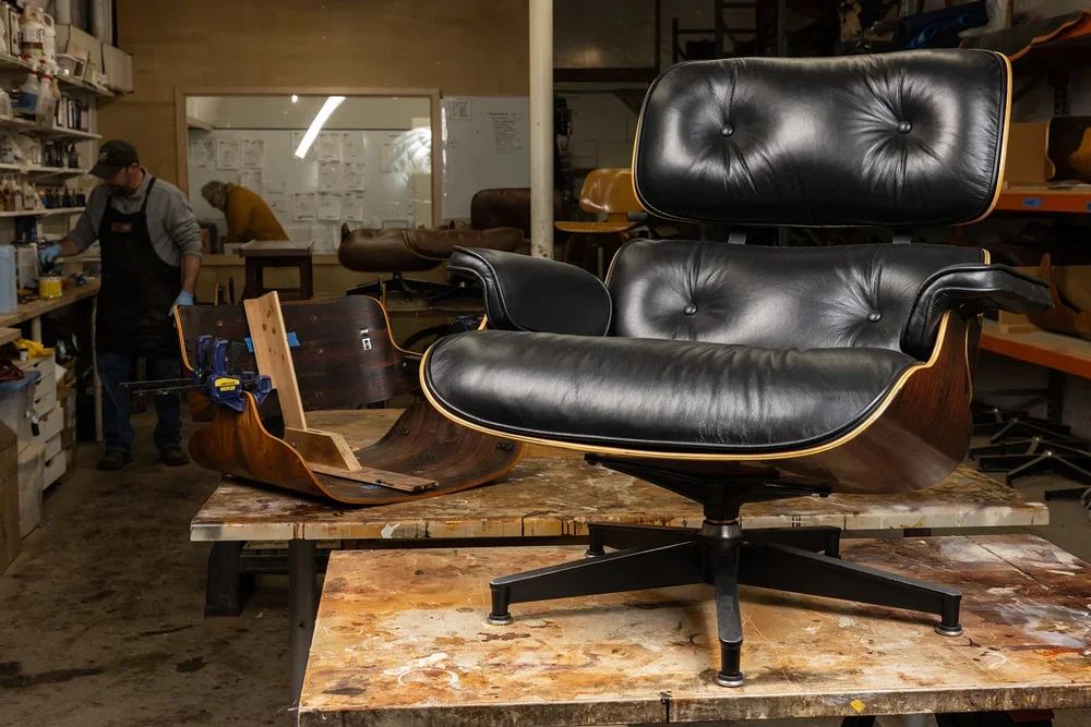 Back Eames Lounge Chair Wood Repair & Restoration