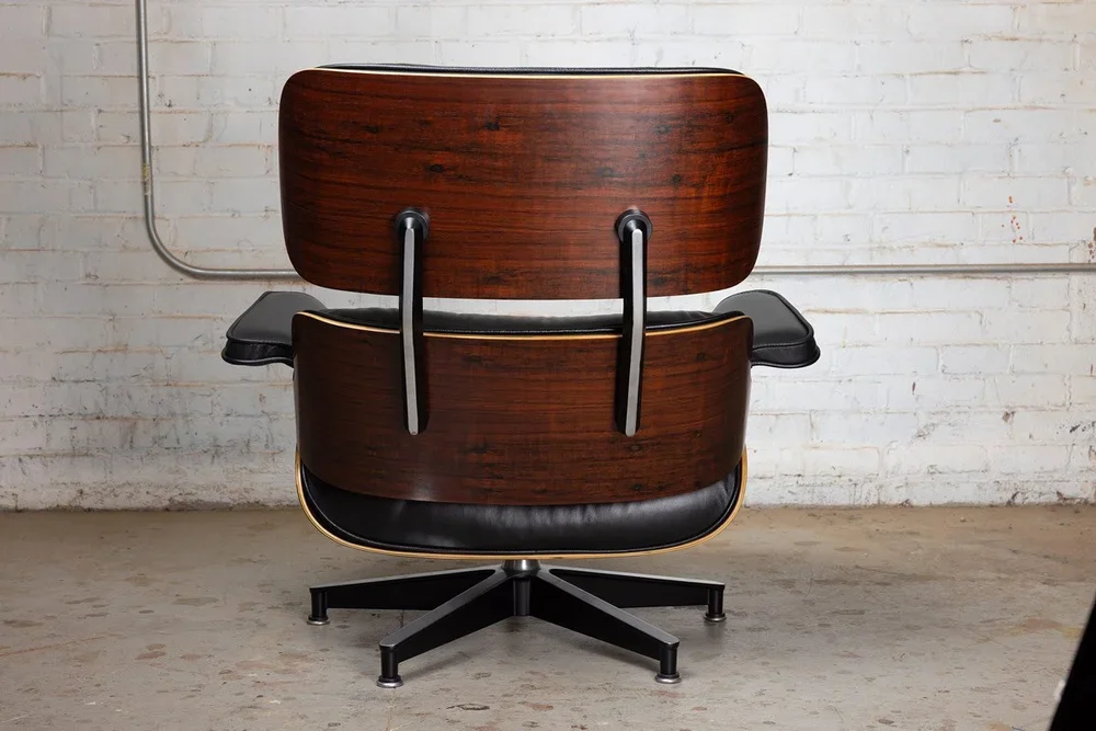 Black Eames Lounge Chair Restoration