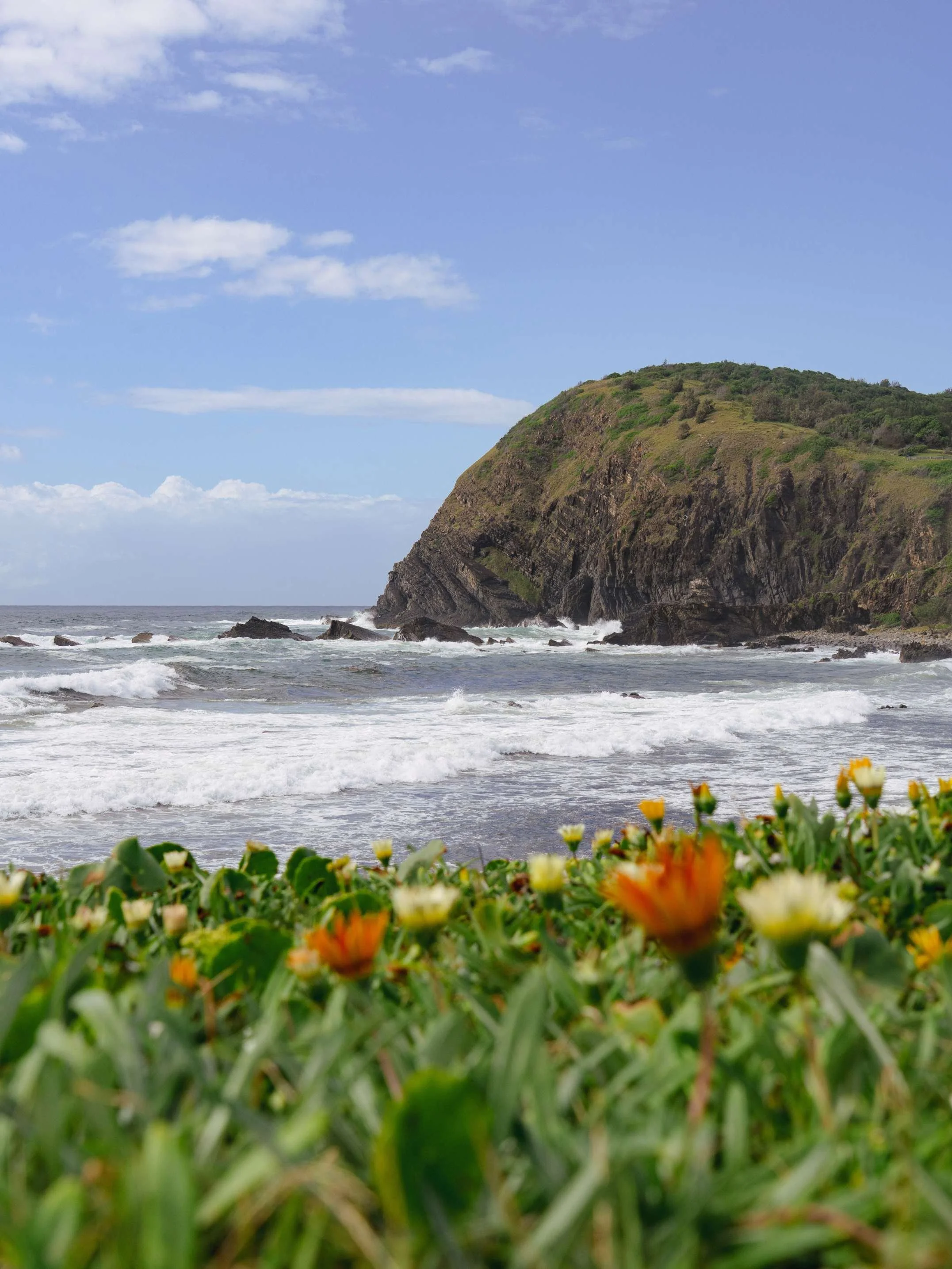 Beautiful landscape photography of the ocean at Crescent Head, NSW Australia