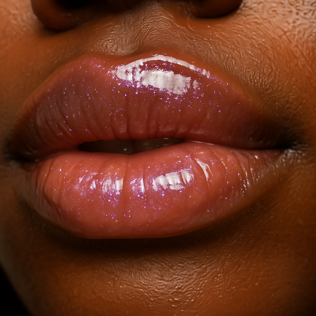 Hi-Tech Rose - Glossy Purple Shimmer on Full Lips.png