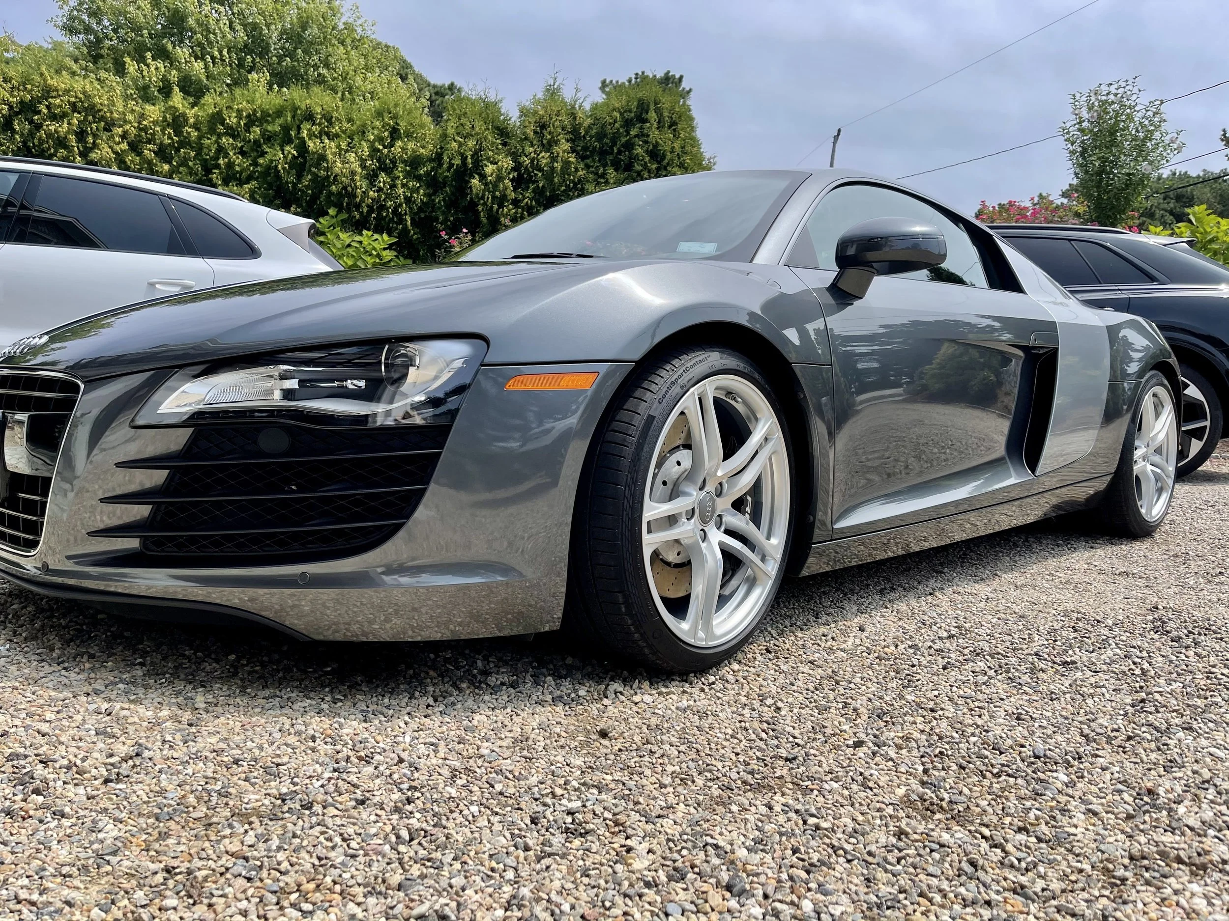 Audi R8 exterior detail in Orleans, MA - polished and protected sports car